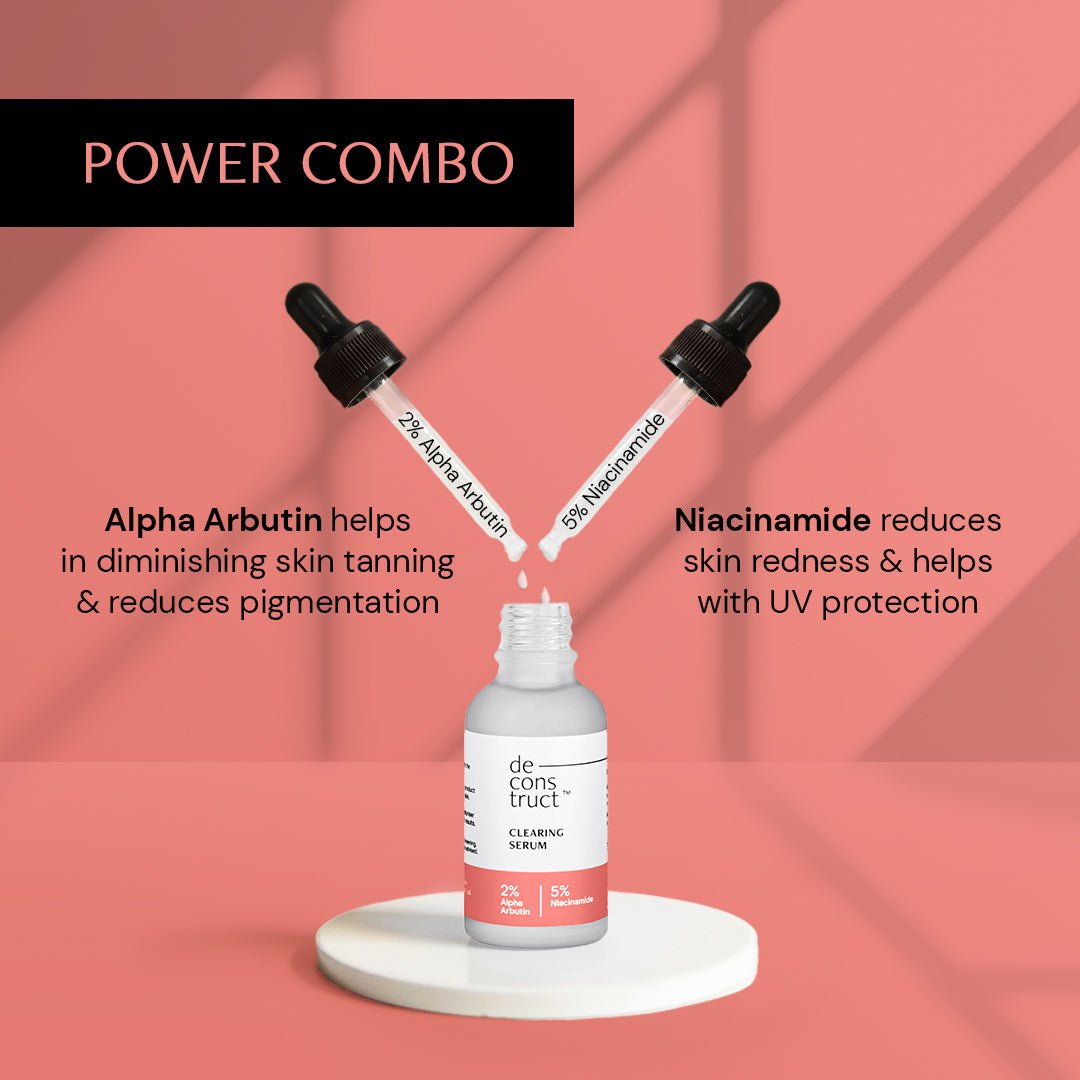 Clearing Serum - 2 % Alpha Arbutin + 5 % Niacinamide - thedeconstruct