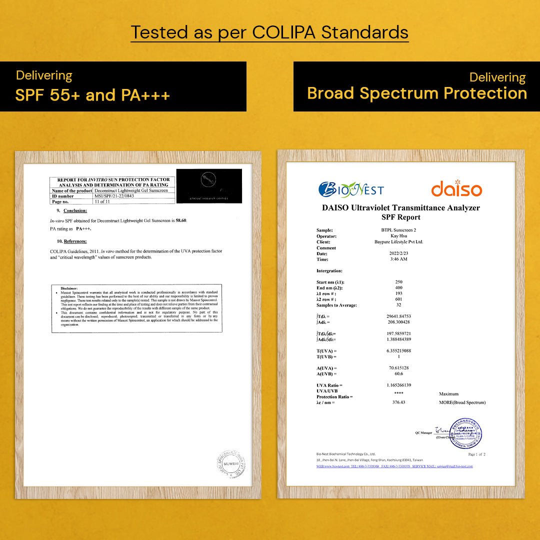 Gel Sunscreen - SPF 55+ and PA+++ | Water Resistant Sunscreen - thedeconstruct