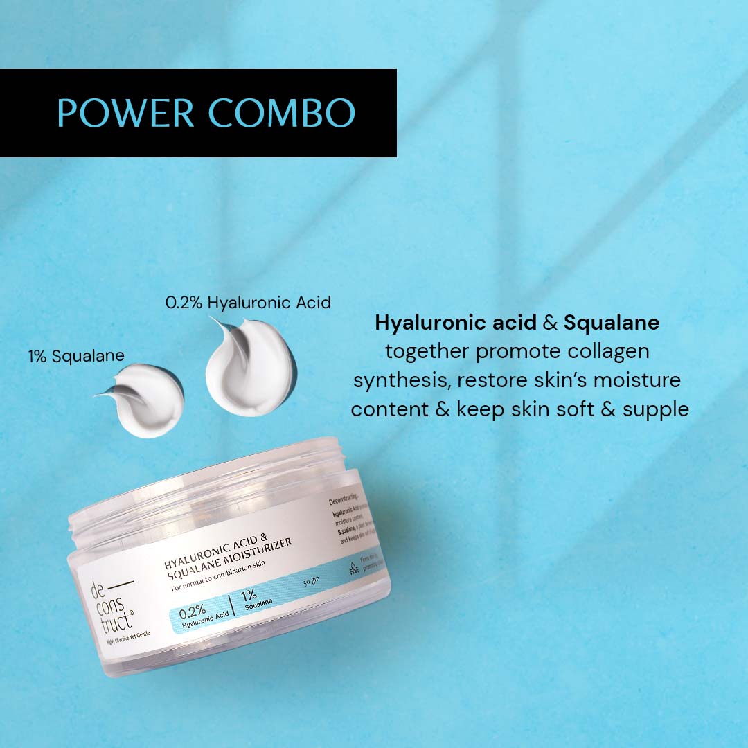 Hyaluronic Acid & Squalane Moisturizer - 0.2% Hyaluronic acid 1% Squalane - thedeconstruct