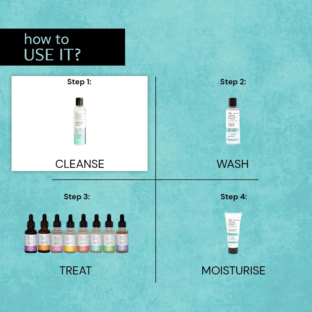Hydrating micellar water - 1% Allantoin, 0.5% Panthenol, & 0.5% Beta glucan - thedeconstruct