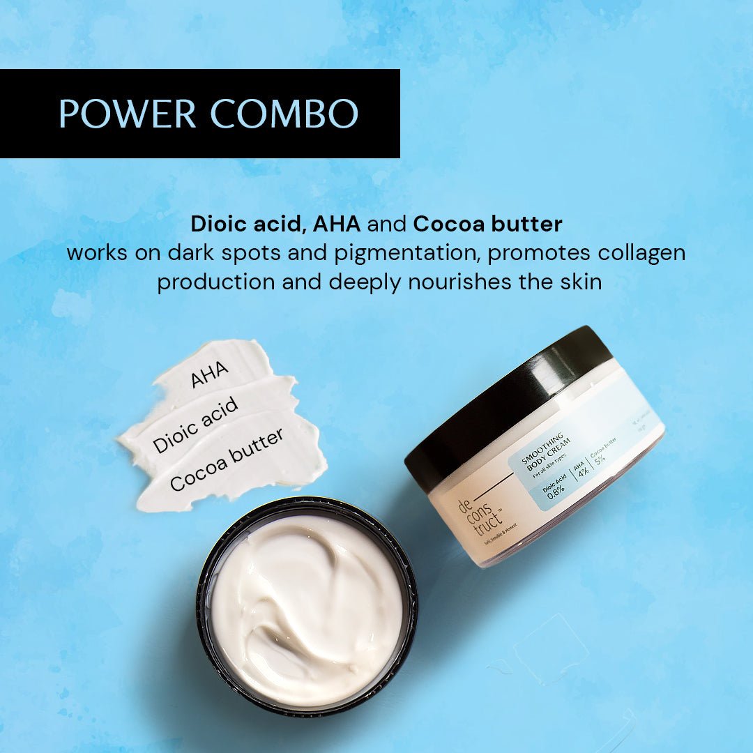 Smoothing Body Cream - 0.8% Dioic Acid + 4% AHA + 5% Cocoa Butter - thedeconstruct