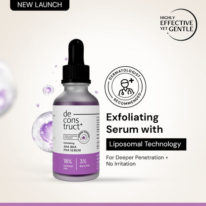 Exfoliating AHA BHA PHA Serum with Liposomal Technology