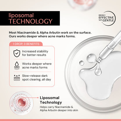 Dark Spot Clearing Serum with Liposomal Technology | 5% Niacinamide &amp; 2% Alpha Arbutin | Clinically Tested