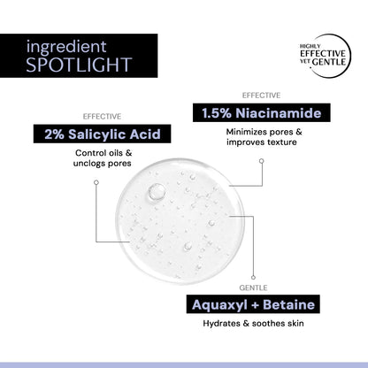 Salicylic Acid Oil Control Face Wash | 2% Salicylic acid + 1.5% Niacinamide