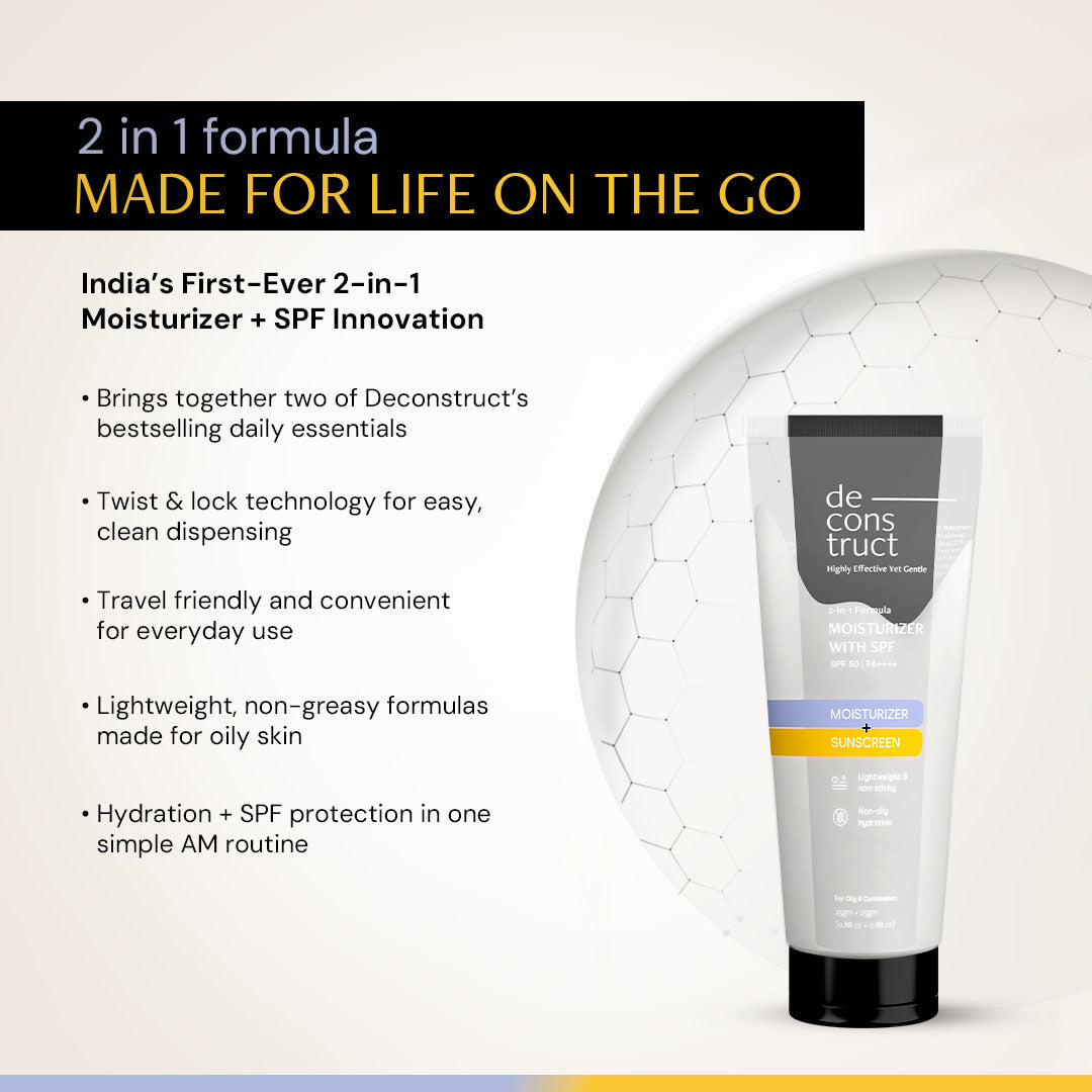 2 in 1 Moisturizer &amp; Sunscreen | SPF 50 PA++++