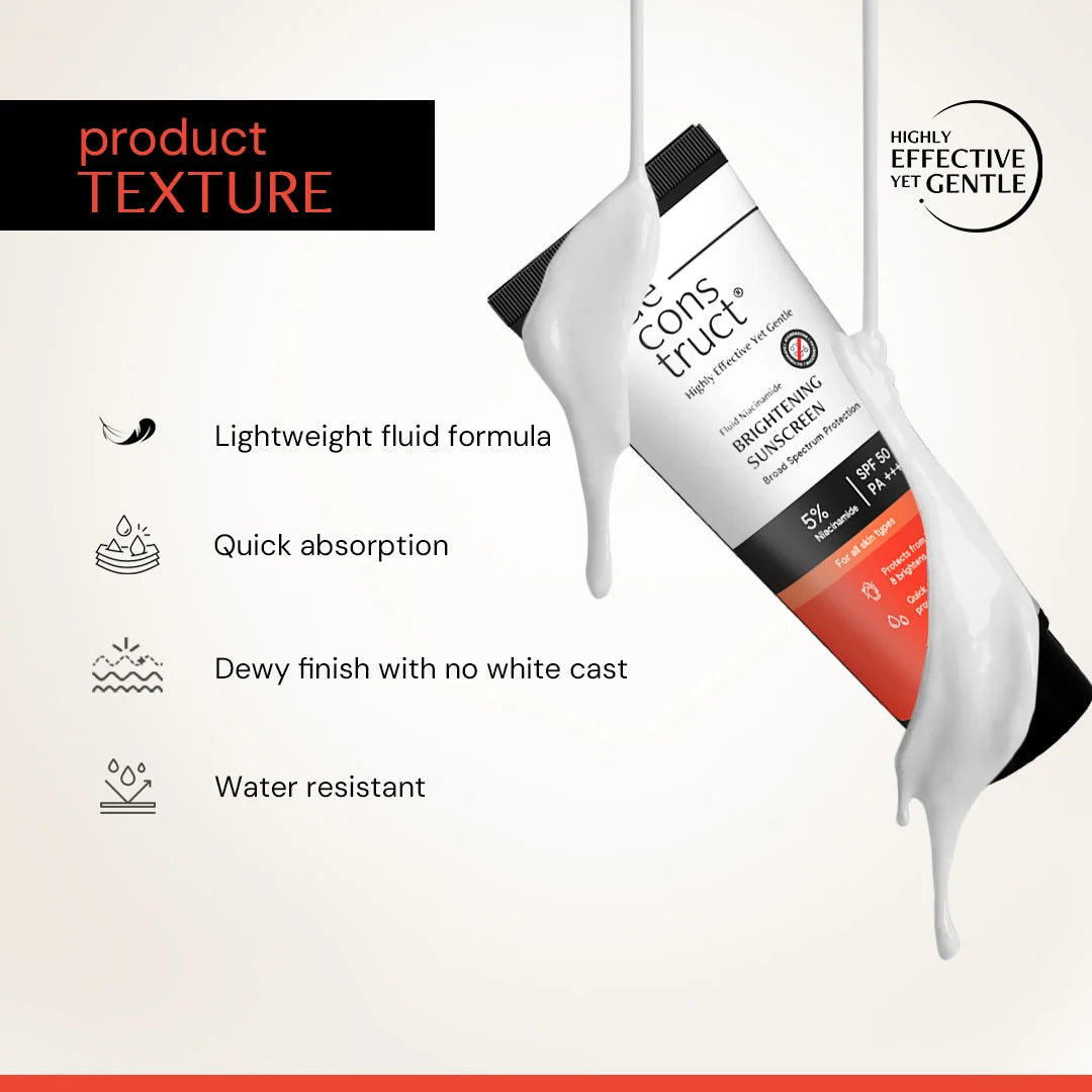 Fluid Brightening Sunscreen SPF 50 PA++++ | 5% Niacinamide | In Vivo Tested | All Skin Types