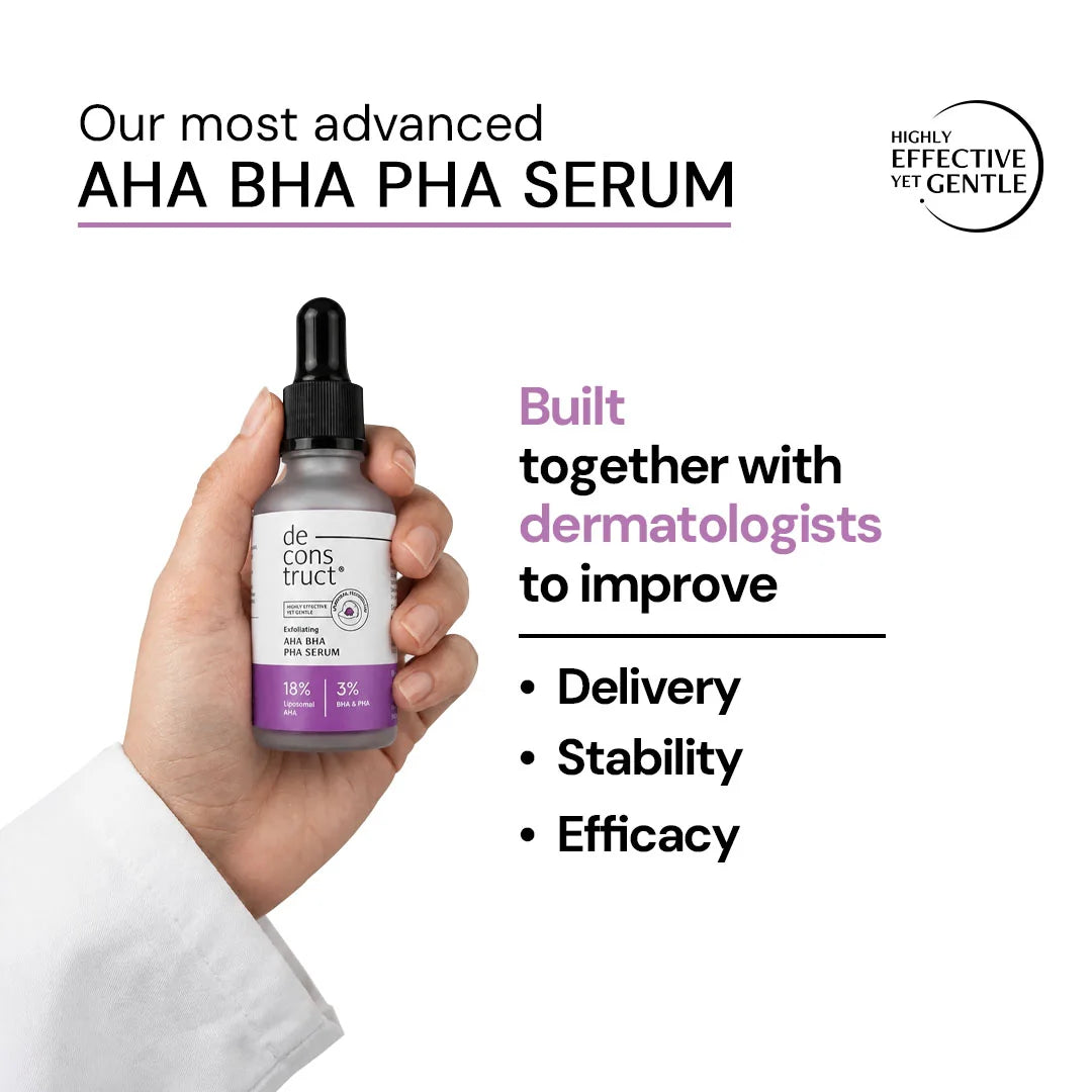 Exfoliating AHA BHA PHA Serum with Liposomal Technology