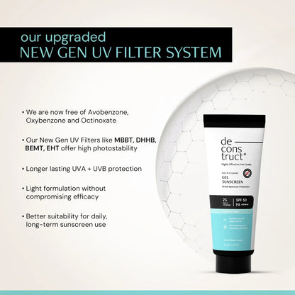 Oats &amp; Ceramide Gel Sunscreen SPF 50 PA++++ for Sensitive Skin | In-Vivo Tested