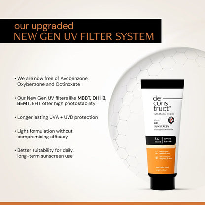 5% Vitamin C Gel Sunscreen for Oily Skin - SPF 50 PA++++ | In-Vivo Tested