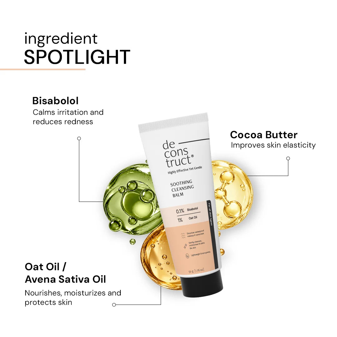 Soothing Cleansing balm - 0.1% bisabolol and 1% Avena sativa Oil (oats oil)