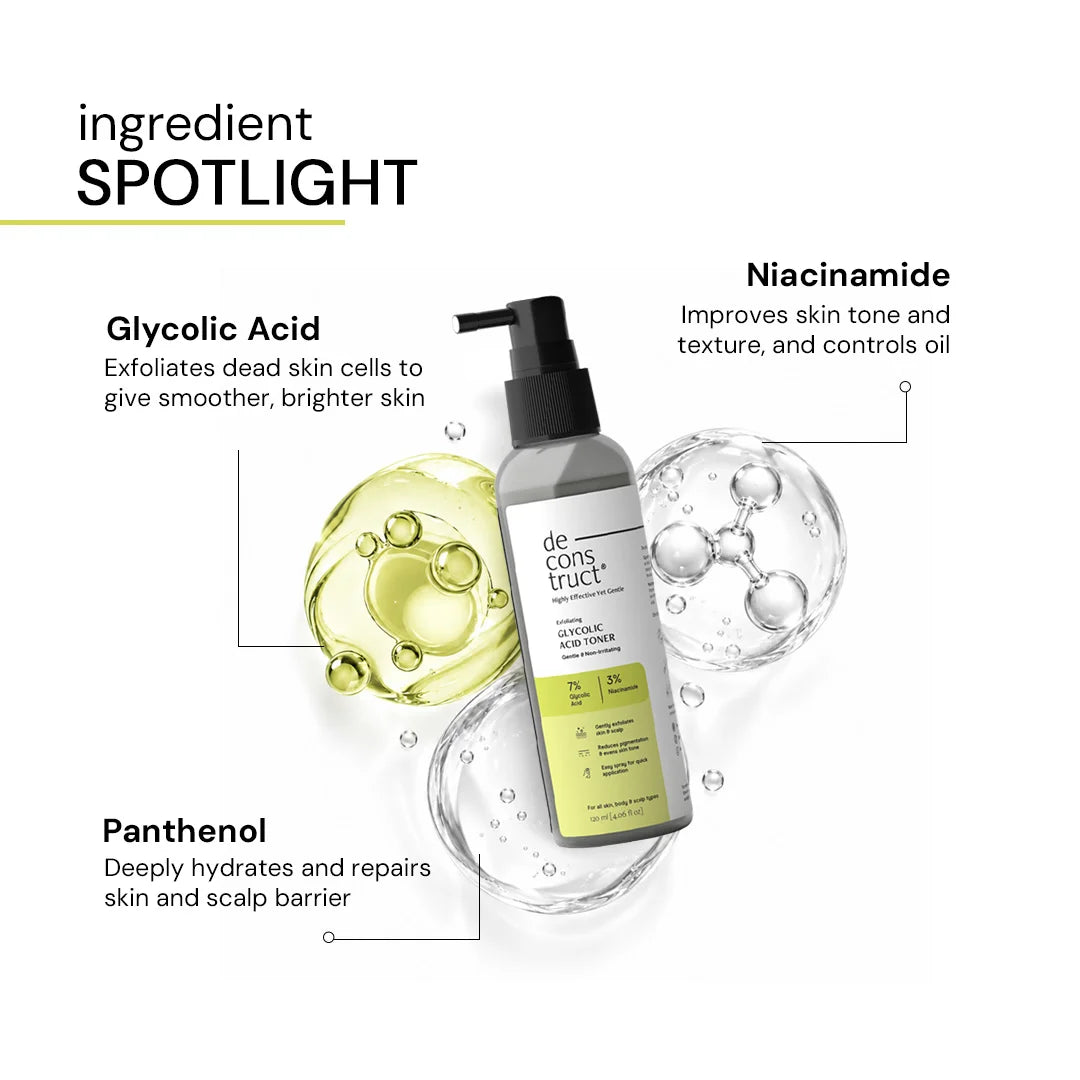 Exfoliating 7% Glycolic Acid Toner with Niacinamide