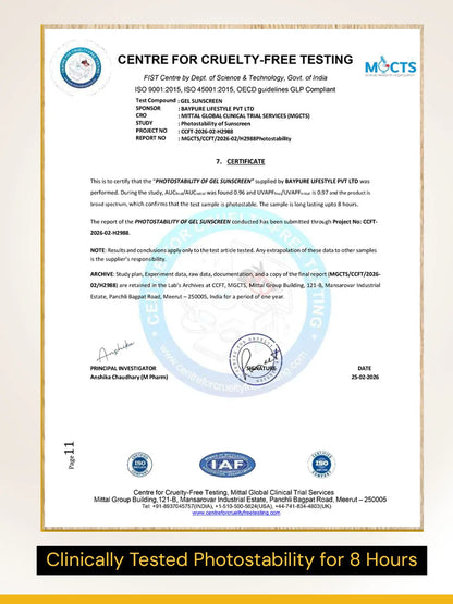 Gel Sunscreen for Oily Skin - SPF 50 PA++++(80 gm) | In-Vivo Tested