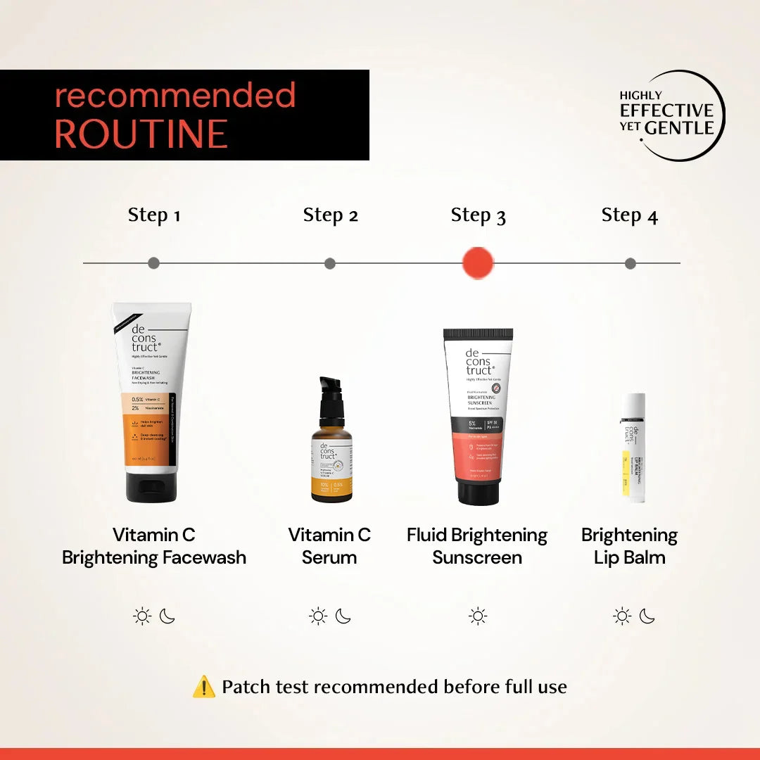 Brightening Lip Balm With SPF 50 For Dark Lips - 1% Vitamin C + 0.1% Resorcinol (Pack of 2)