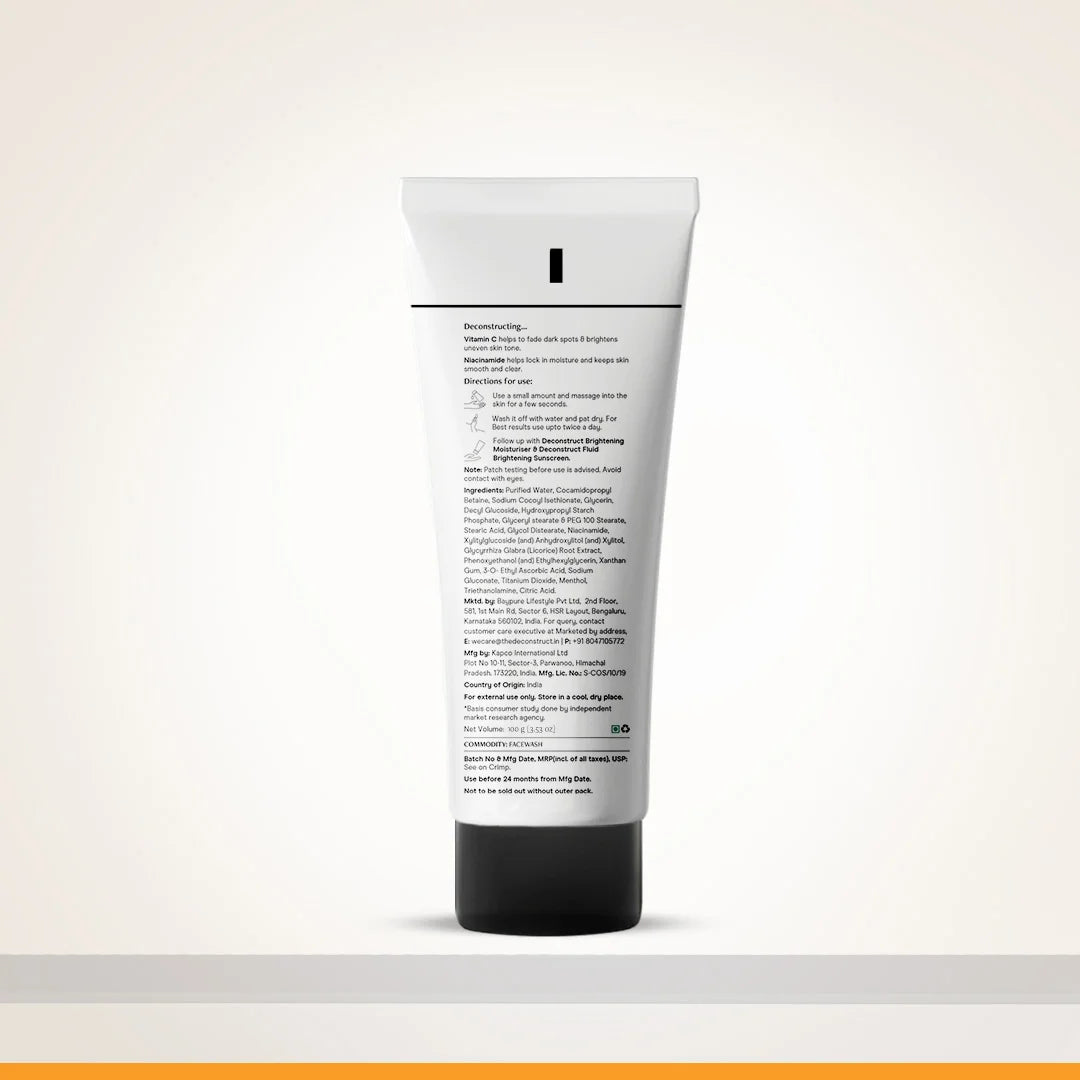 Vitamin C Brightening Face Wash | Brightens Dull Skin &amp; Reduce dark spots