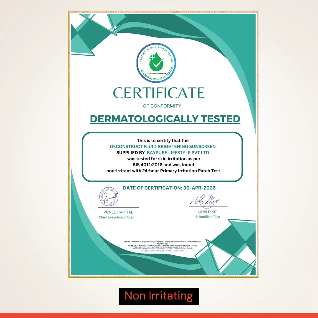 Fluid Brightening Sunscreen SPF 50 PA++++ | 5% Niacinamide | In Vivo Tested | All Skin Types