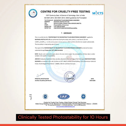 Fluid Brightening Sunscreen SPF 50 PA++++ | 5% Niacinamide | In Vivo Tested | All Skin Types