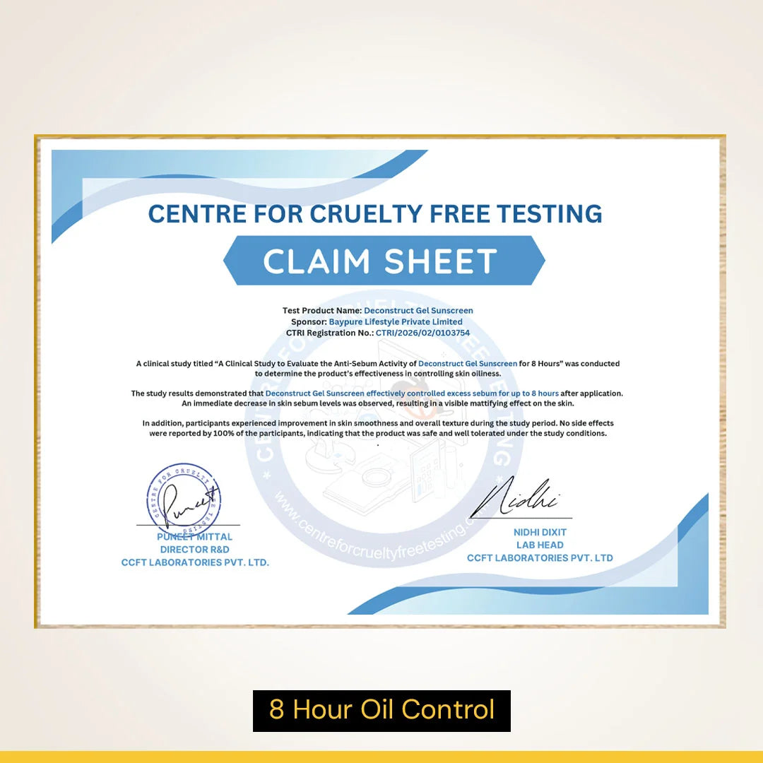 Gel Sunscreen for Oily Skin - SPF 50 PA++++(50 gm) | In-Vivo Tested