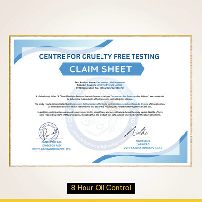 Gel Sunscreen for Oily Skin - SPF 50 PA++++(50 gm) | In-Vivo Tested