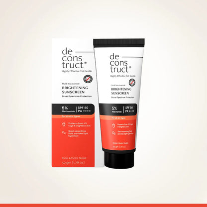 Fluid Brightening Sunscreen SPF 50 PA++++ | 5% Niacinamide | In Vivo Tested | All Skin Types