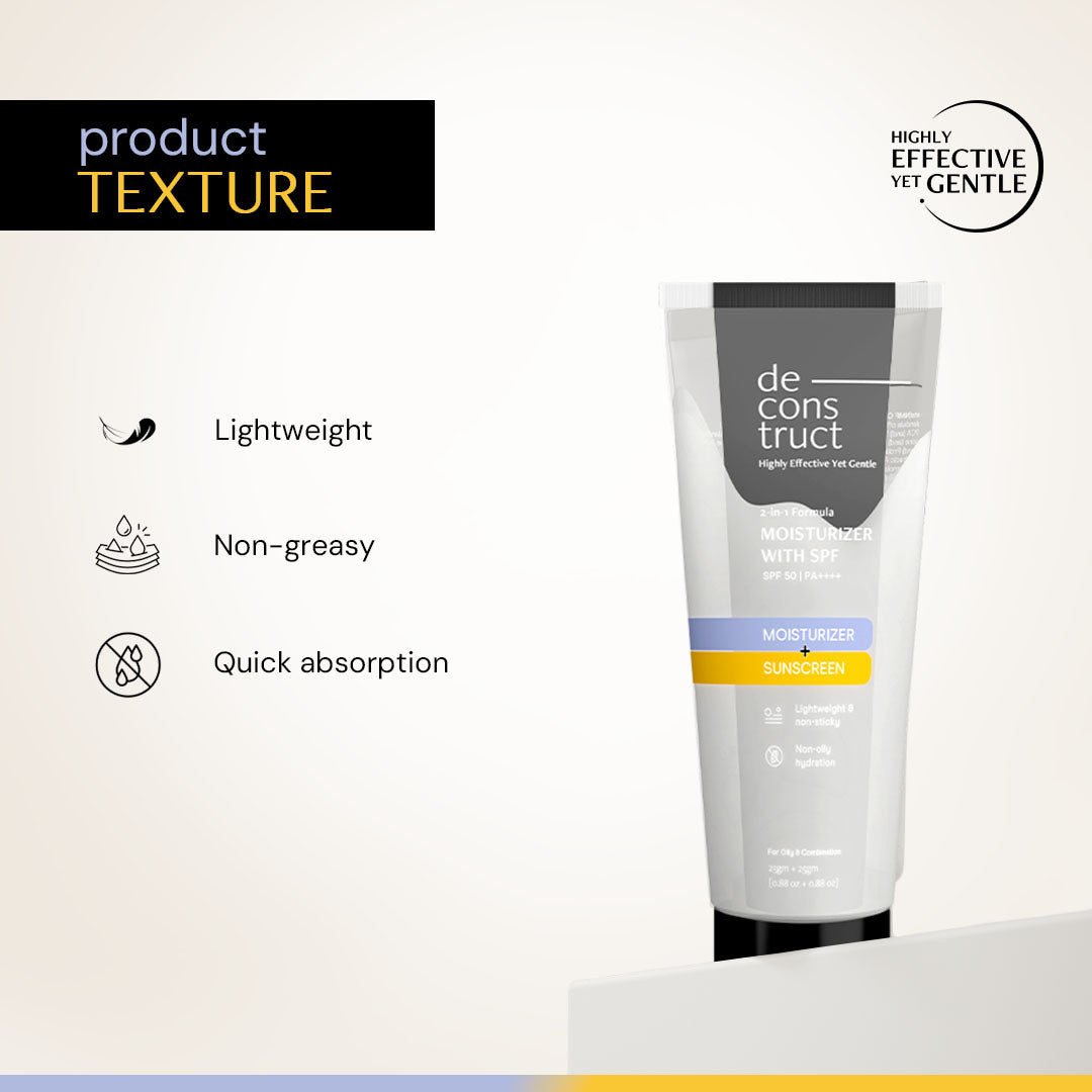 Moisturizer with SPF 50 PA++++| Invivo Tested, Lightweight &amp; Non-Greasy, For Men &amp; Women