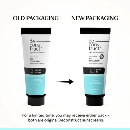 Oats and Ceramide Gel Sunscreen for Sensitive Skin - SPF 50 PA++++ |Soothes and Calms Skin| 100% Photostable Sunscreen with 4 New Gen UV Filters | Long Lasting | Lightweight | In-Vivo Tested