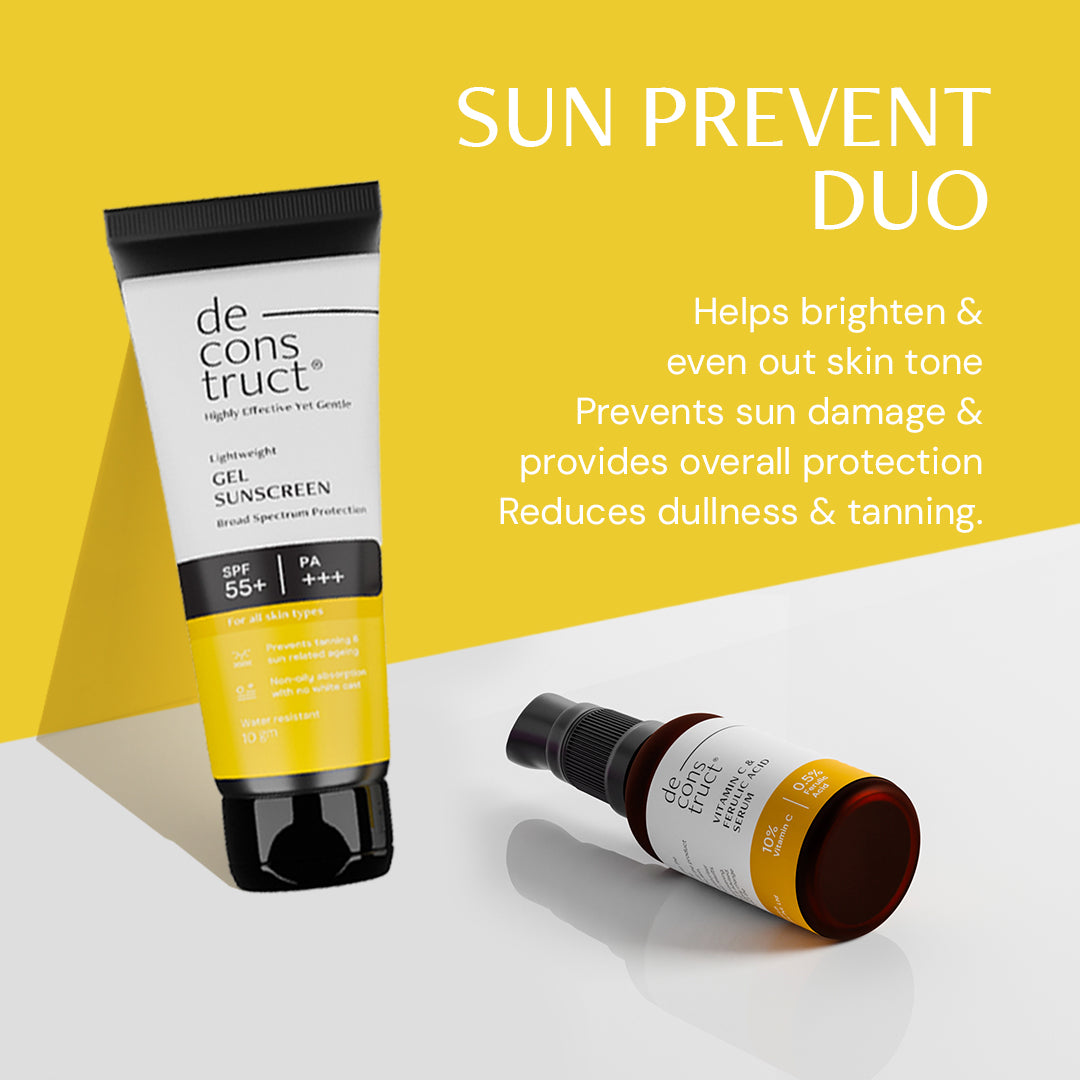 Bestseller Combo - Vitamin C Serum + Gel Sunscreen