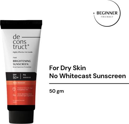 Fluid Brightening Sunscreen with spf 50+ - Prevents Tanning &amp; Provides a Brightening effect