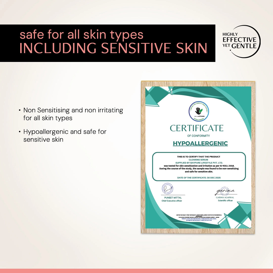 Clearing Serum with 5% Niacinamide &amp; 2% Alpha Arbutin| 4-in-1 Multi-Benefit | Clinically Tested