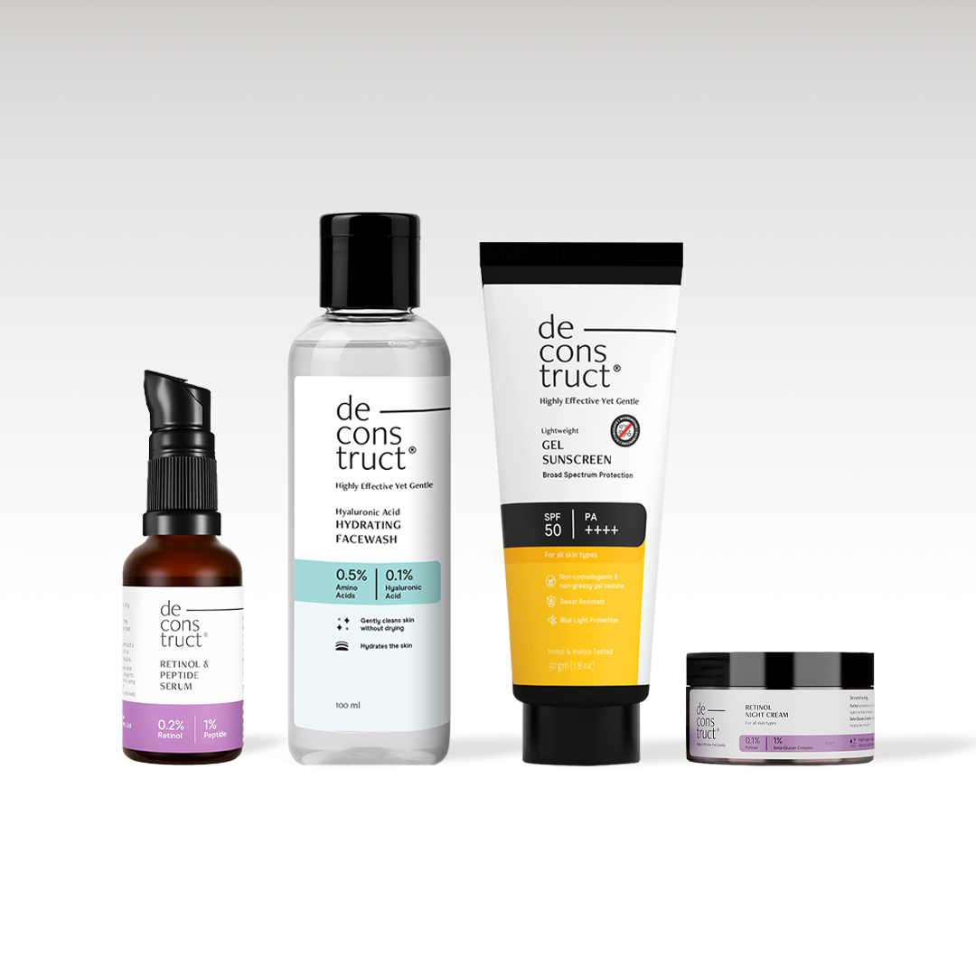 Anti Aging Skin Care PM Routine Kit | Visibly Reduces Aging Signs | Smoother, Younger Skin | Dermat Approved Routine For Men &amp; Women