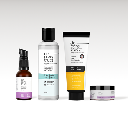 Anti Aging Skin Care PM Routine Kit | Visibly Reduces Aging Signs | Smoother, Younger Skin | Dermat Approved Routine For Men &amp; Women