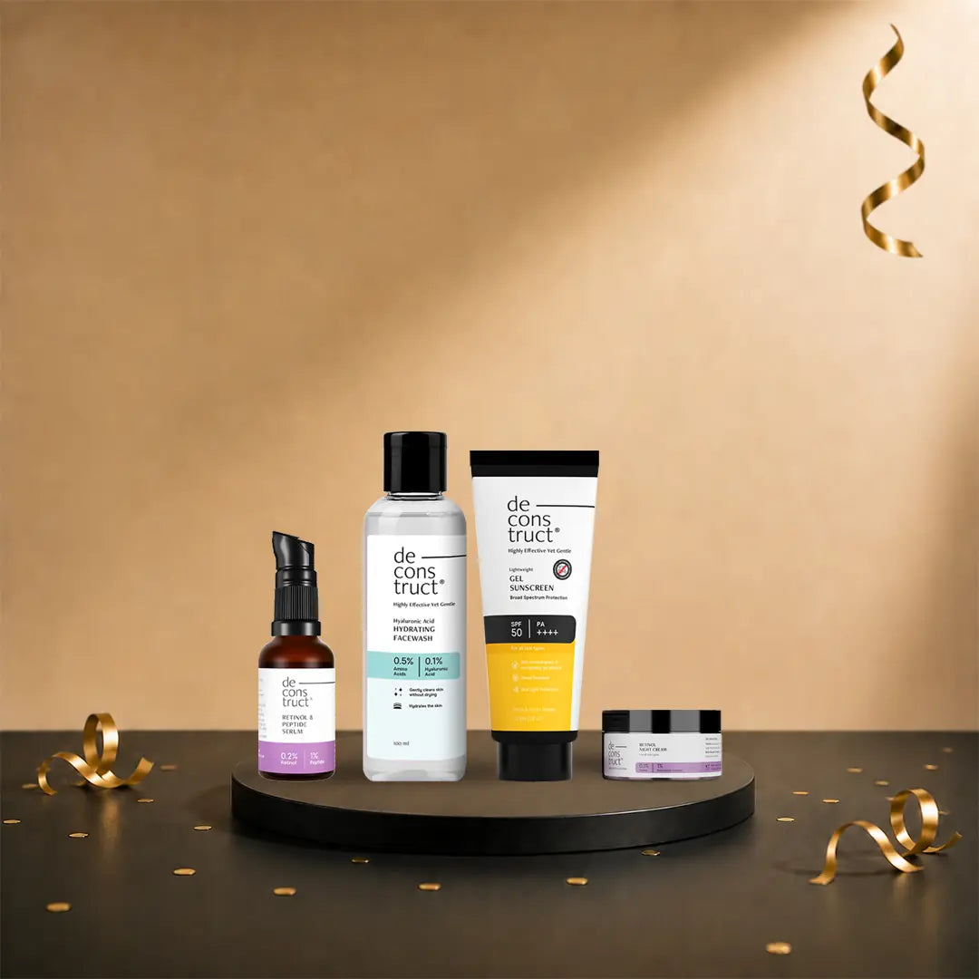 Anti Aging Skin Care PM Routine Kit | Visibly Reduces Aging Signs | Smoother, Younger Skin | Dermat Approved Routine For Men &amp; Women