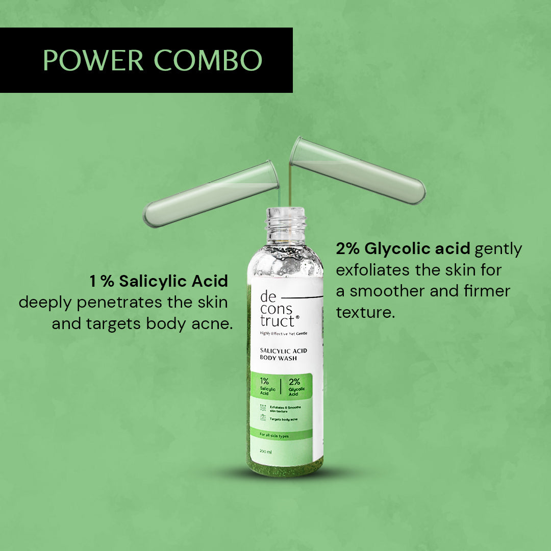 Salicylic Acid Body Wash - 1% salicylic acid + 2% glycolic acid|Fights body acne