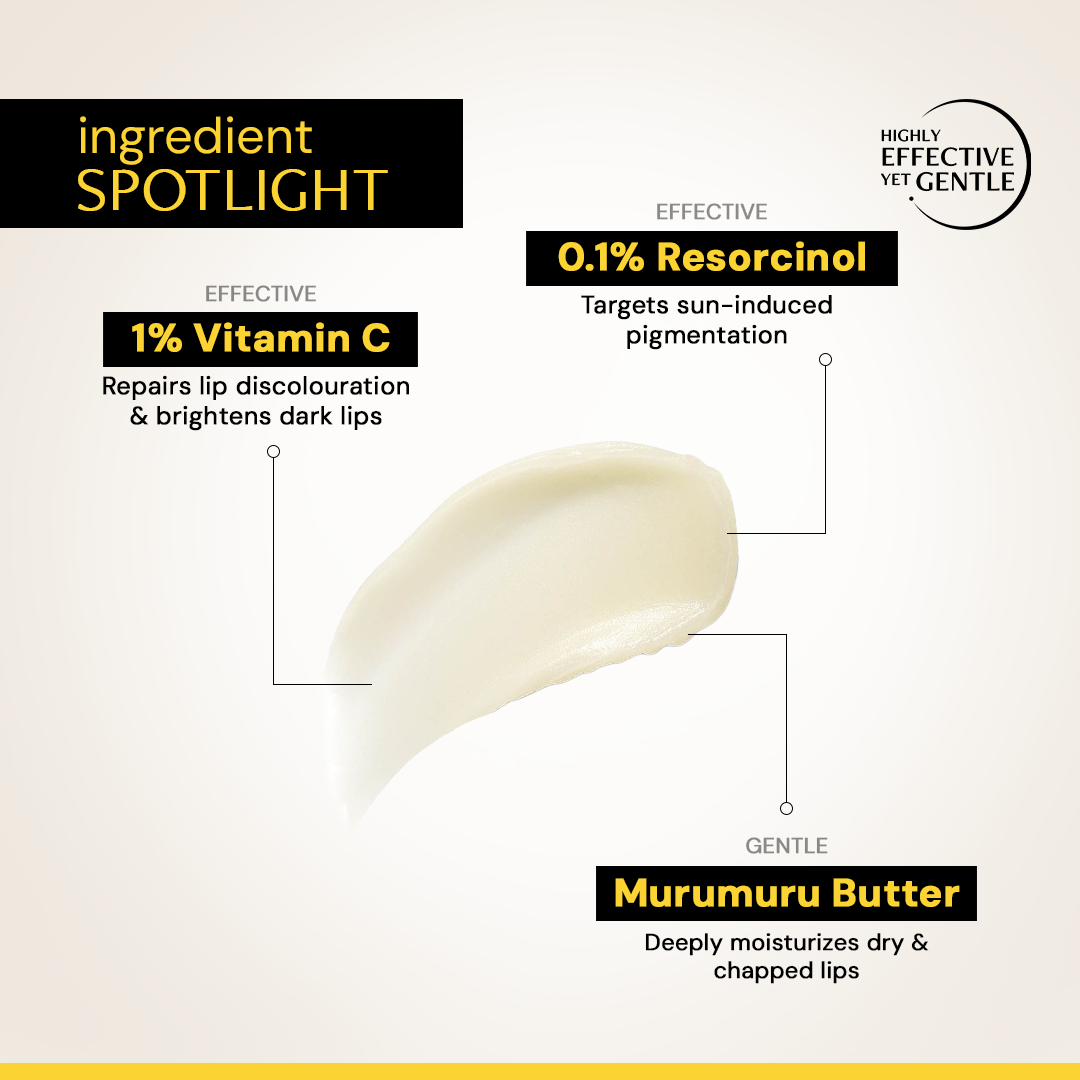 Brightening Lip Balm With SPF - 1% Vitamin C + 0.1% Resorcinol  (Pack of 2)