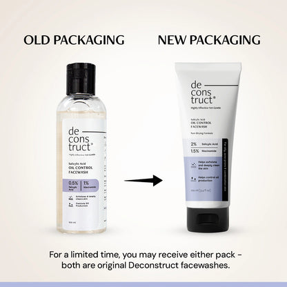 Salicylic Acid Oil Control Face Wash | 2% Salicylic acid + 1.5% Niacinamide |  Non-drying &amp; Cooling
