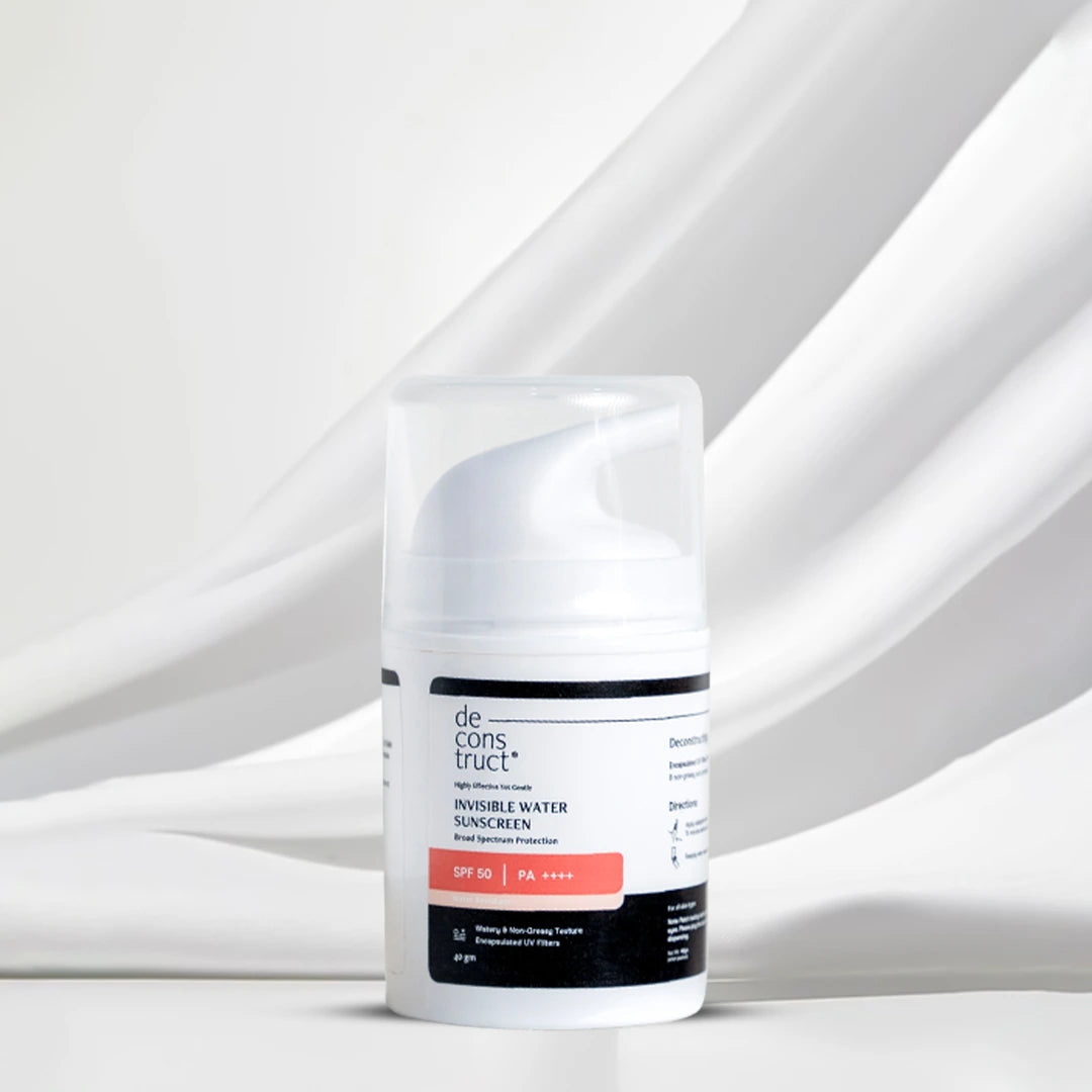 Invisible Water Sunscreen SPF 50 PA+++ | Instant Cooling &amp; Freshness | Upto 80 Min Water-Resistant