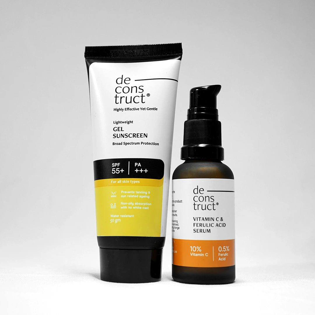 Bestseller Combo - Vitamin C Serum + Gel Sunscreen