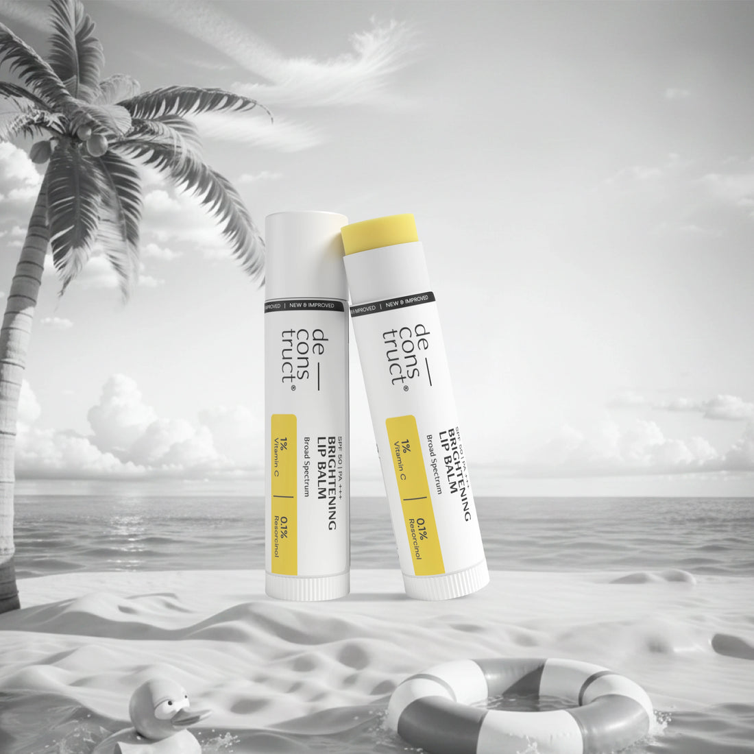 Brightening Lip Balm With SPF 50 For Dark Lips - 1% Vitamin C + 0.1% Resorcinol (Pack of 2)