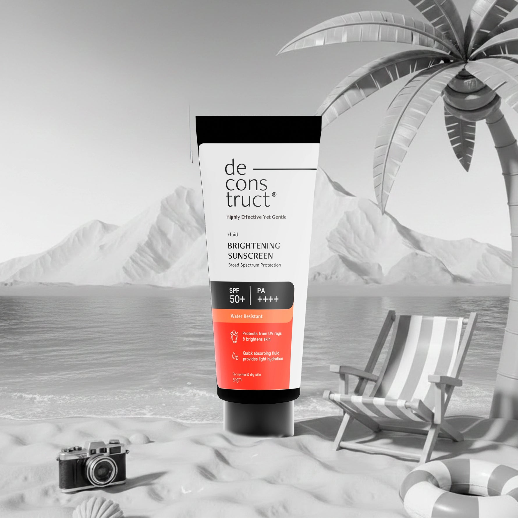 Fluid brightening sunscreen SPF 50 for daily sun protection