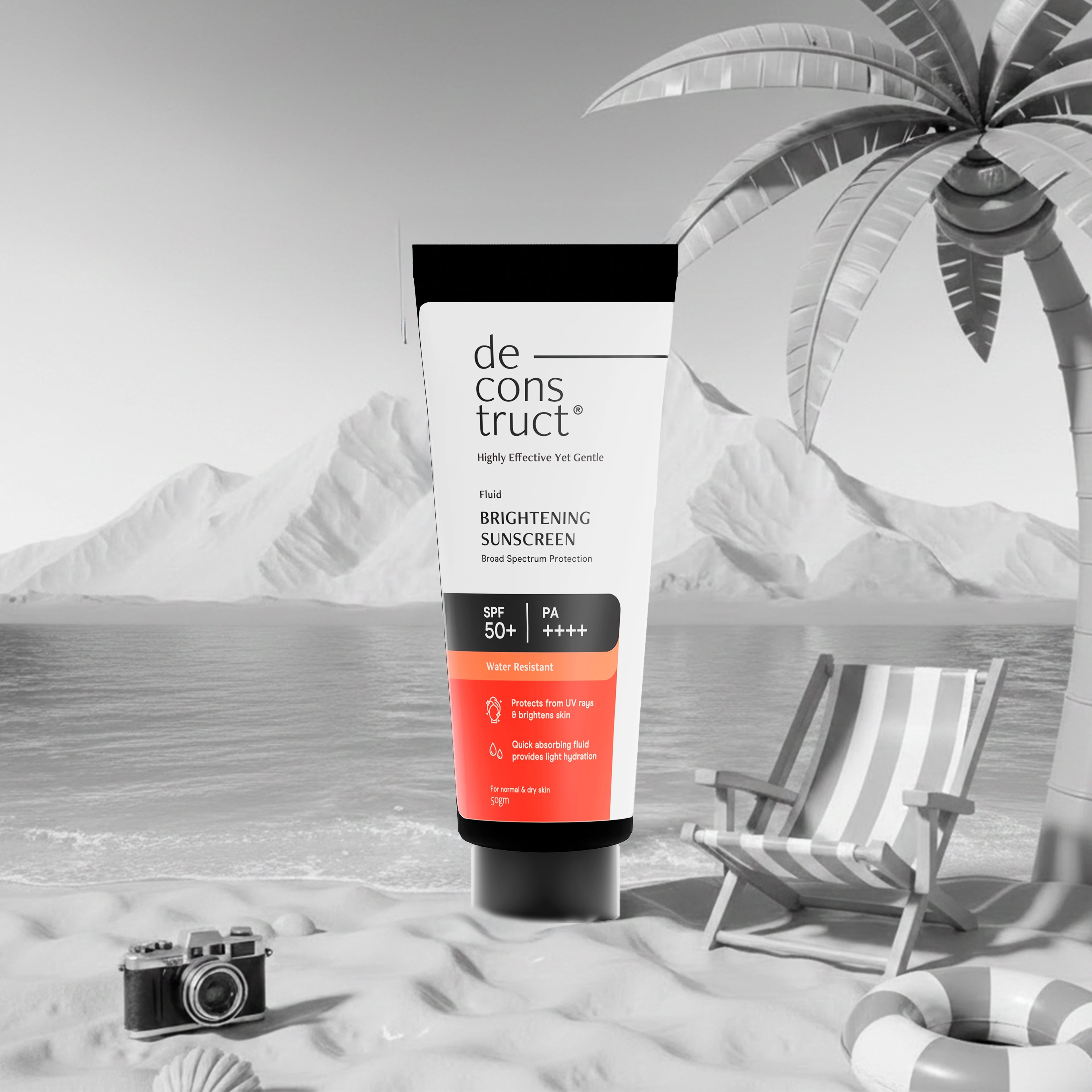 Fluid Brightening Sunscreen for Dry Skin - SPF 50+ | 8 hours long lasting Sunscreen