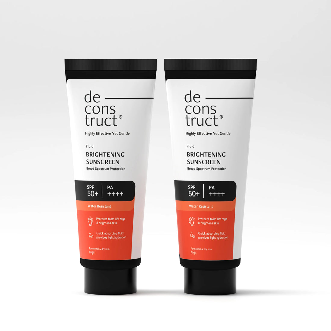 Fluid Brightening Sunscreen Combo with spf 50+ - Prevents Tanning & Provides a Brightening effect