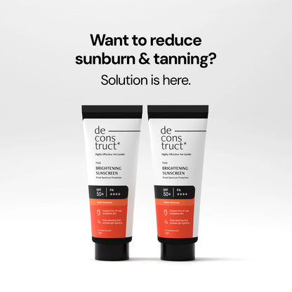 Fluid Brightening Sunscreen Combo with spf 50+ - Prevents Tanning &amp; Provides a Brightening effect