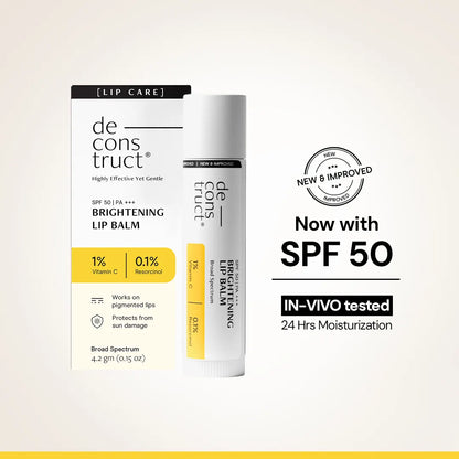 Brightening Lip Balm with SPF 50 - 1% Vitamin C + 0.1% Resorcinol