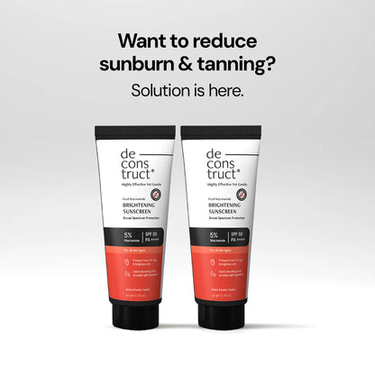 Fluid Brightening Sunscreen Combo with spf 50+ - Prevents Tanning &amp; Provides a Brightening effect