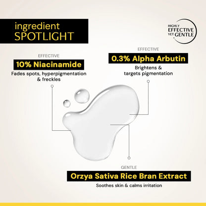 Brightening Niacinamide Serum - 10% Niacinamide + 0.3% Alpha Arbutin