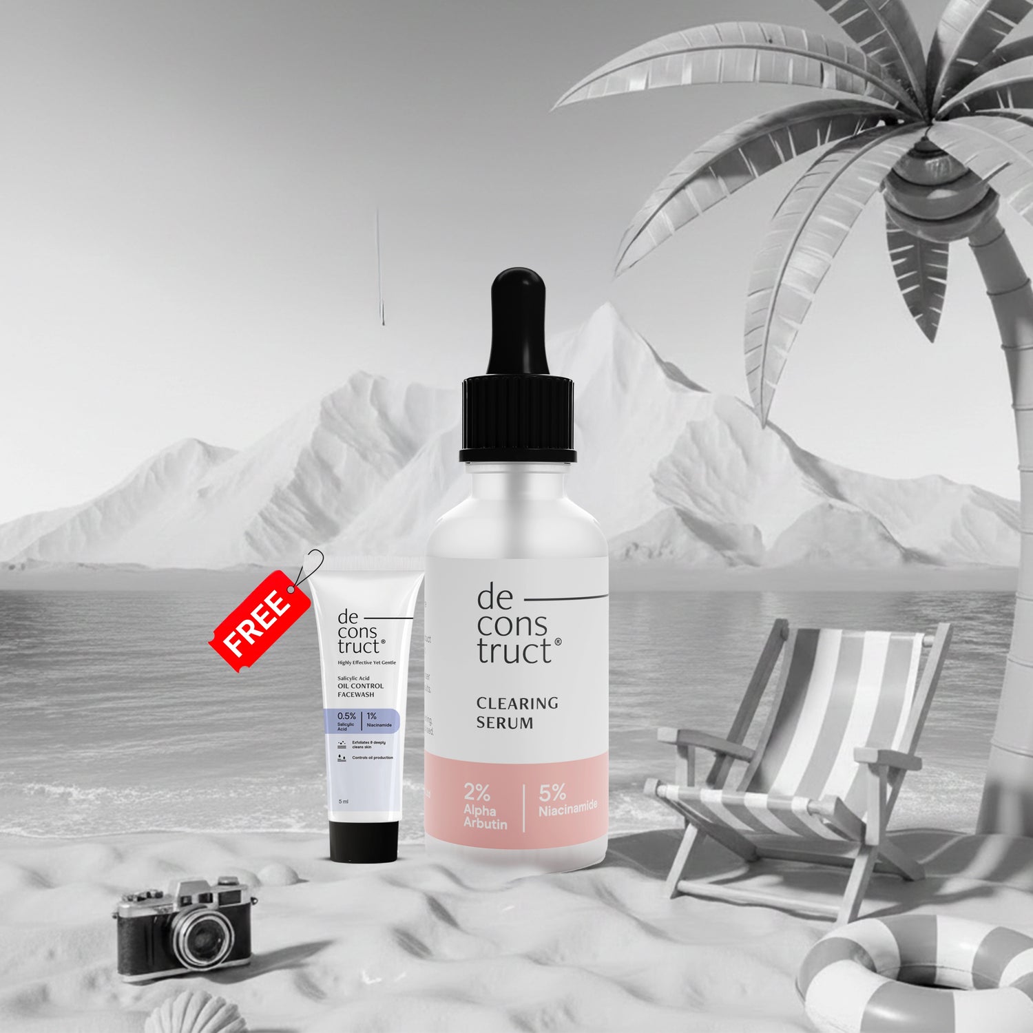 Clearing Serum with 5% Niacinamide &amp; 2% Alpha Arbutin| 4-in-1 Multi-Benefit | Clinically Tested