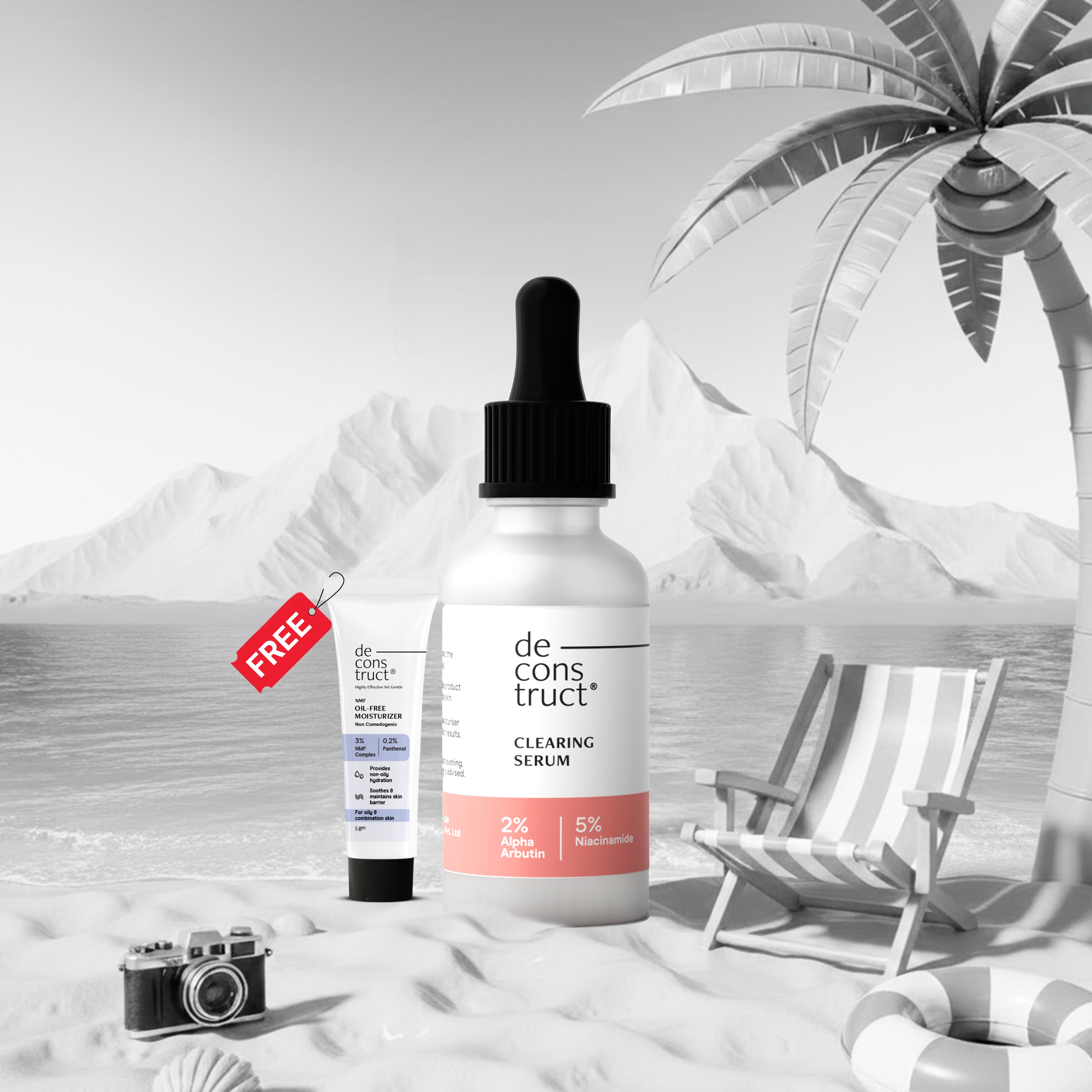 Clearing Serum with 5% Niacinamide &amp; 2% Alpha Arbutin| 4-in-1 Multi-Benefit | Clinically Tested