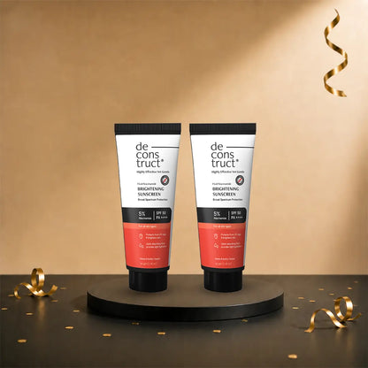 Fluid Brightening Sunscreen Combo with spf 50+ - Prevents Tanning &amp; Provides a Brightening effect