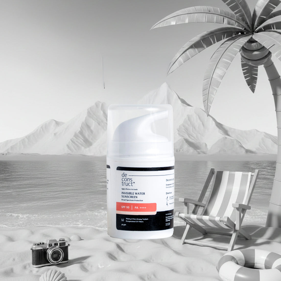 Invisible Water Sunscreen SPF 50 PA+++ | Instant Cooling & Freshness | Upto 80 Min Water-Resistant