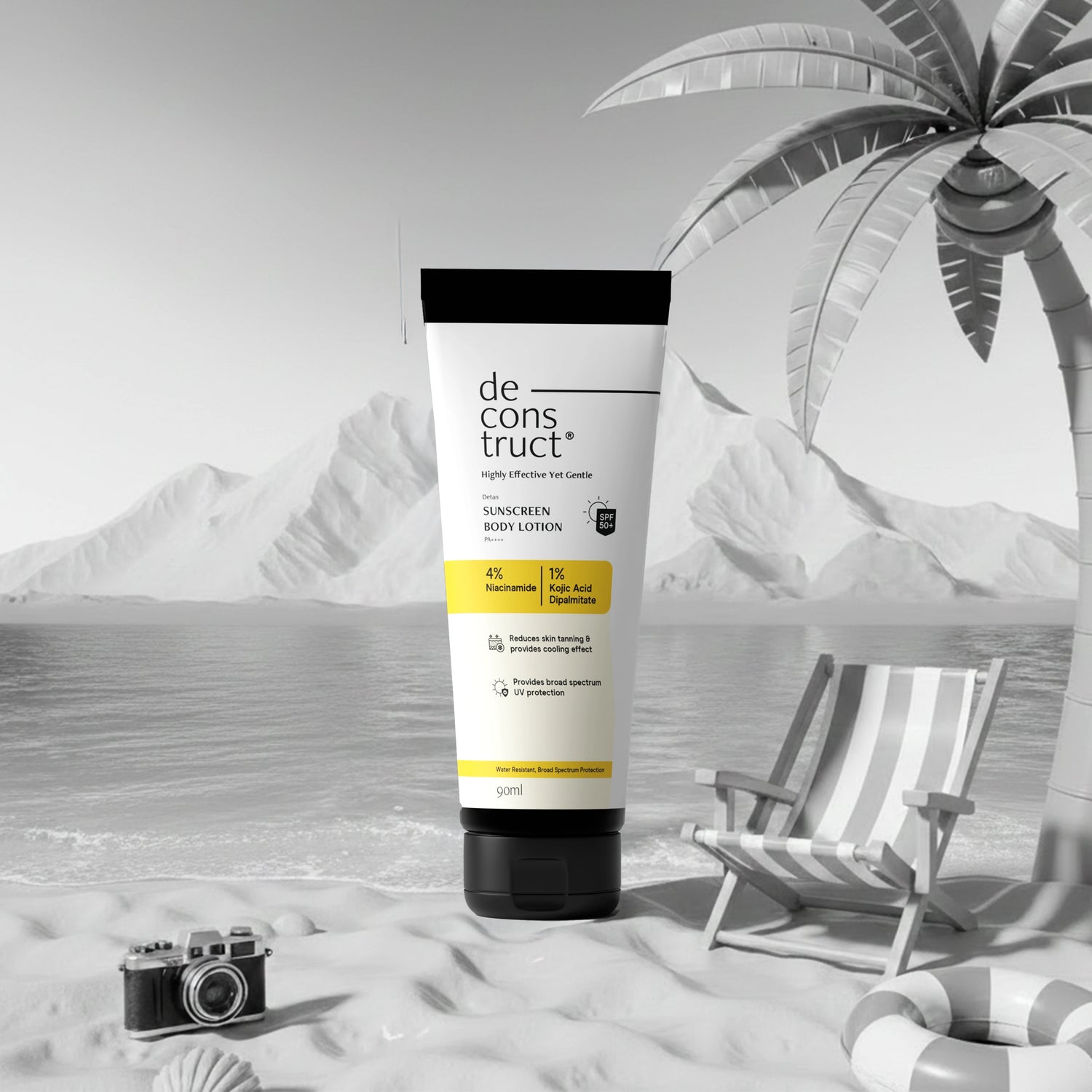 Detan Sunscreen Body Lotion - 4% Niacinamide +1% Kojic Acid Dipalmitate + SPF 50 PA++++