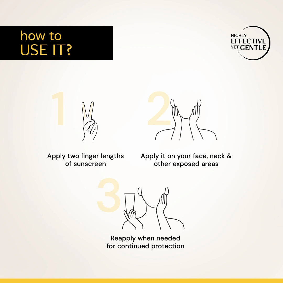 Gel Sunscreen for Oily Skin - SPF 55+ and PA+++ | Lightweight, Non - greasy Water Resistant | In-Vivo Tested  (50 Gms)